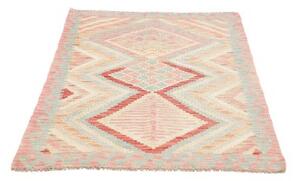 Tappeto Kilim Geometrico Rosa Azzurro 98x139 Cm