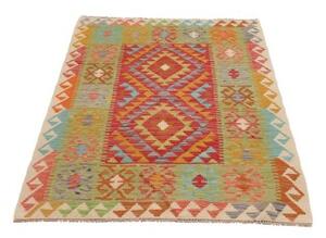 Tappeto Kilim Geometrico Multicolore Beige 101x156 Cm