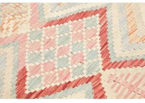 Tappeto Kilim Geometrico Rosa Azzurro 98x139 Cm