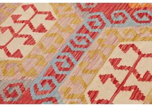 Tappeto Kilim Stilizzato Rosso Avorio 104x146 Cm