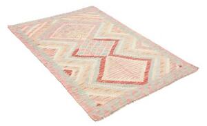Tappeto Kilim Geometrico Rosa Azzurro 98x139 Cm