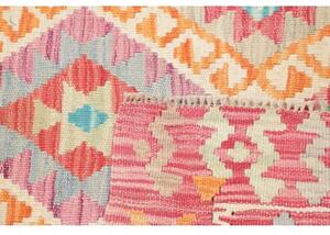 Tappeto Kilim Geometrico Rosso Arancione 98x146 Cm