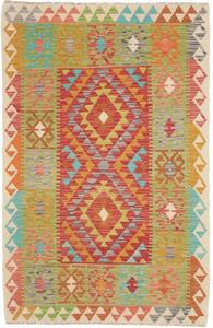 Tappeto Kilim Geometrico Multicolore Beige 101x156 Cm