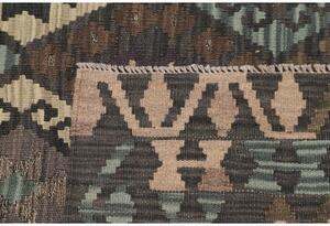 Tappeto Kilim Geometrico Marrone Scuro Beige 128x175 Cm