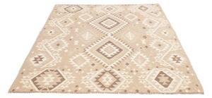 Tappeto Kilim Geometrico Beige Avorio 154x198 Cm