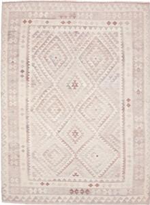 Tappeto Kilim Geometrico Beige Rosa Antico 207x286 Cm