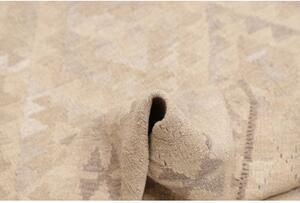 Tappeto Kilim Geometrico Beige Avorio 132x178 Cm