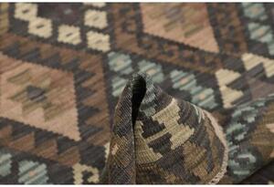 Tappeto Kilim Geometrico Marrone Scuro Beige 128x175 Cm