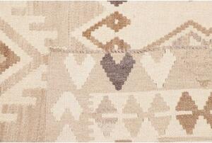 Tappeto Kilim Geometrico Avorio Marrone Chiaro 150x186 Cm