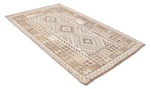 Tappeto Kilim Geometrico Beige Tortora 127x201 Cm