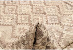 Tappeto Kilim Geometrico Beige Avorio 198x291 Cm