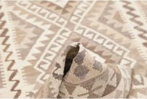 Tappeto Kilim Geometrico Beige Tortora 127x201 Cm