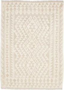 Tappeto Kilim Geometrico Avorio Beige 124x172 Cm