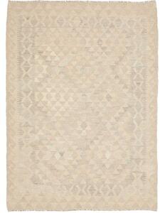 Tappeto Kilim Geometrico Beige Grigio 134x181 Cm