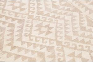 Tappeto Kilim Geometrico Avorio Beige 124x172 Cm