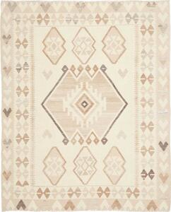 Tappeto Kilim Geometrico Avorio Marrone Chiaro 150x186 Cm