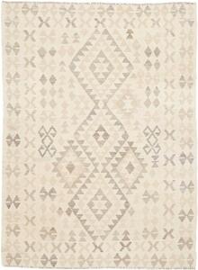 Tappeto Kilim Geometrico Avorio Tortora 143x189 Cm