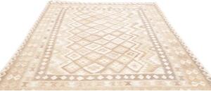 Tappeto Kilim Geometrico Avorio Beige 202x286 Cm