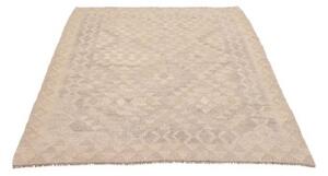 Tappeto Kilim Geometrico Beige Grigio 134x181 Cm