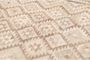 Tappeto Kilim Geometrico Beige Avorio 198x291 Cm