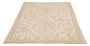Tappeto Kilim Geometrico Avorio Sabbia 127x170 Cm