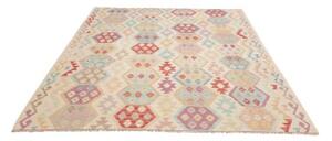 Tappeto Kilim Geometrico Beige Multicolore 189x238 Cm