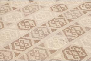 Tappeto Kilim Stilizzato Beige Avorio 245x279 Cm