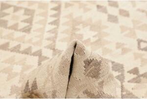 Tappeto Kilim Geometrico Avorio Tortora 143x189 Cm