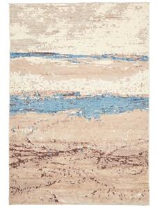 Tappeto Berbero Astratto Beige Azzurro 169x246 Cm