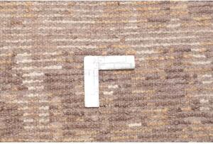 Tappeto Berbero Patchwork Beige Marrone Tortora Corsia 88x399 Cm