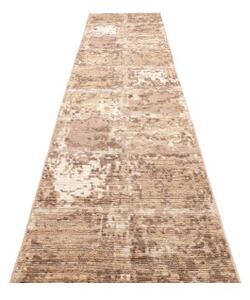 Tappeto Berbero Patchwork Beige Marrone Tortora Corsia 88x399 Cm