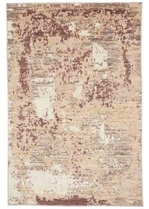 Tappeto Berbero Astratto Rosa Antico Beige 167x253 Cm