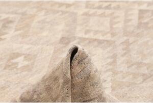 Tappeto Kilim Geometrico Beige Grigio Tortora 208x286 Cm