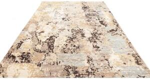 Tappeto Berbero Astratto Beige Azzurro 197x302 Cm