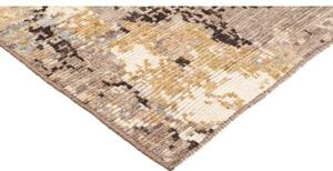 Tappeto Berbero Astratto Beige Marrone Scuro 164x237 Cm