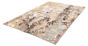 Tappeto Berbero Astratto Beige Marrone Scuro 164x237 Cm