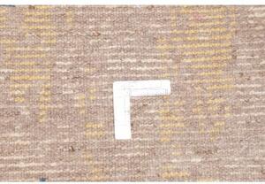 Tappeto Berbero Astratto Beige Blu Corsia 84x418 Cm