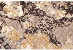 Tappeto Berbero Astratto Beige Marrone Scuro 164x237 Cm