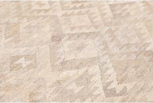 Tappeto Kilim Geometrico Beige Grigio Tortora 208x286 Cm