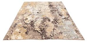 Tappeto Berbero Astratto Beige Marrone Scuro 164x237 Cm