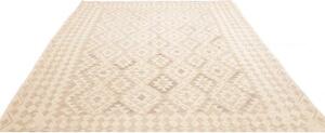 Tappeto Kilim Geometrico Beige Avorio 203x281 Cm