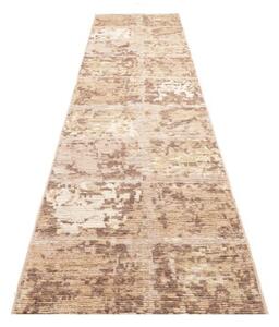 Tappeto Berbero Geometrico Beige Avorio Corsia 84x399 Cm