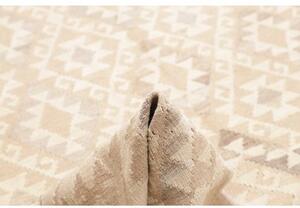 Tappeto Kilim Geometrico Beige Avorio 203x281 Cm