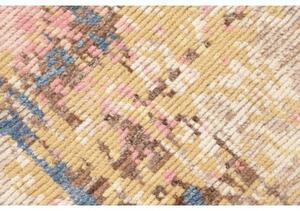 Tappeto Berbero Astratto Beige Blu Corsia 84x418 Cm