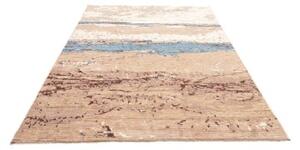Tappeto Berbero Astratto Beige Azzurro 169x246 Cm