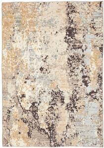 Tappeto Berbero Astratto Beige Marrone Scuro 164x237 Cm