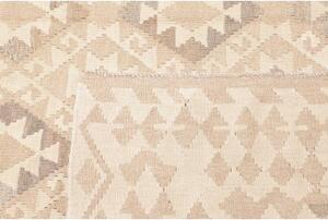 Tappeto Kilim Geometrico Beige Avorio 203x281 Cm