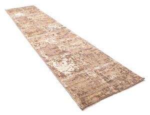 Tappeto Berbero Patchwork Beige Marrone Tortora Corsia 88x399 Cm