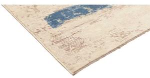 Tappeto Berbero Geometrico Avorio Blu 174x236 Cm