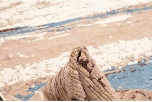 Tappeto Berbero Astratto Beige Azzurro 169x246 Cm